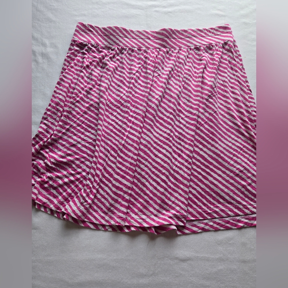LOFT Pink and White Striped Garment